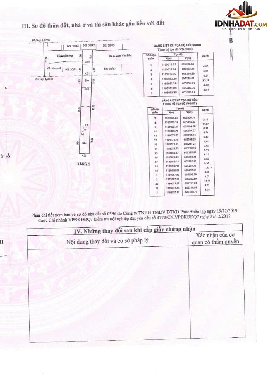 Bán đất 16x35m hẻm 30 Lâm Văn Bền Phường Tân Kiểng Quận 7 Thành Phố Hồ Chí Minh giá 75 tỷ