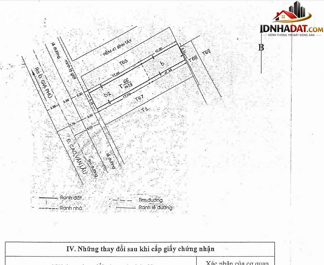Bán nhà mặt tiền 28 Cao Văn Lầu Quận 6 Thành Phố Hồ Chí Minh diện tích 148m2 giá 21,5 tỷ