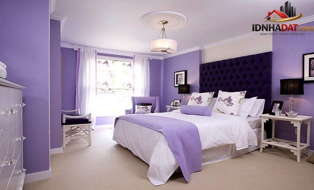 Những kiểu phòng ngủ tím độc đáo và mới mẻ - Ảnh 1. Những kiểu phòng ngủ tím độc đáo và mới mẻ - Ảnh 1.