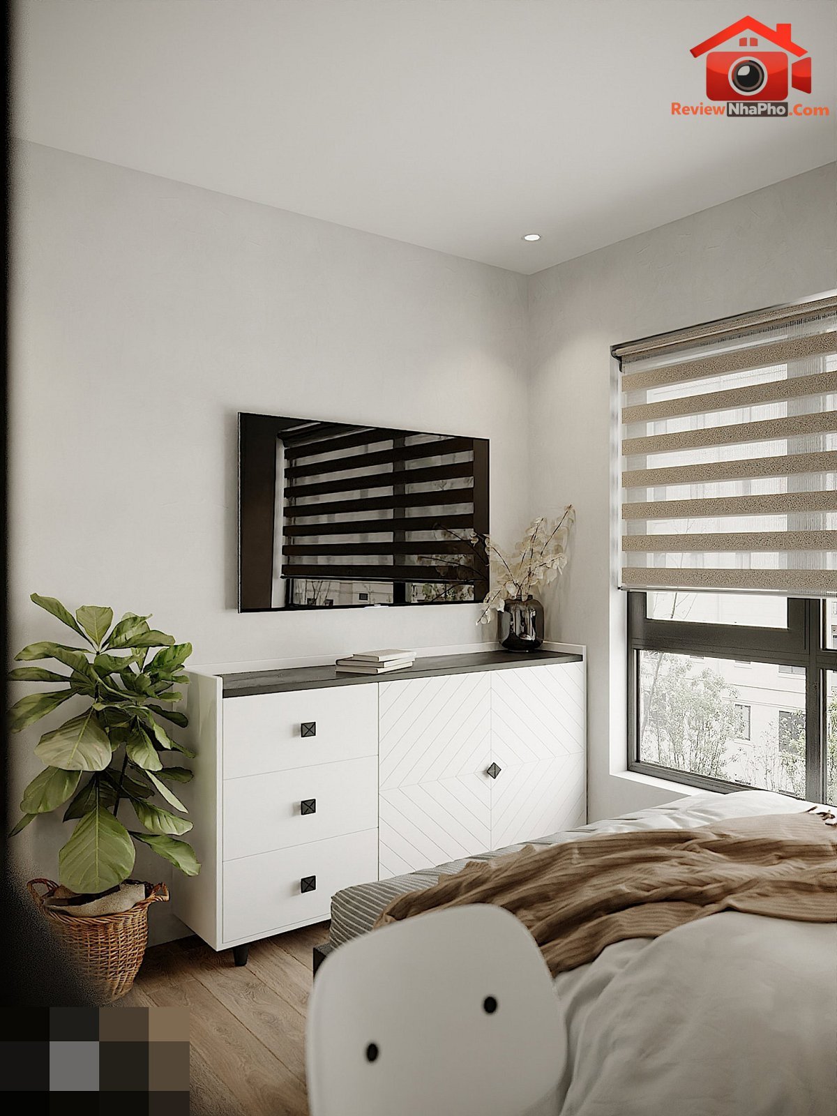 Căn hộ chỉ dùng 2 màu đen và trắng ở Hà Nội vẫn sang, xịn đến bất ngờ - Ảnh 9.