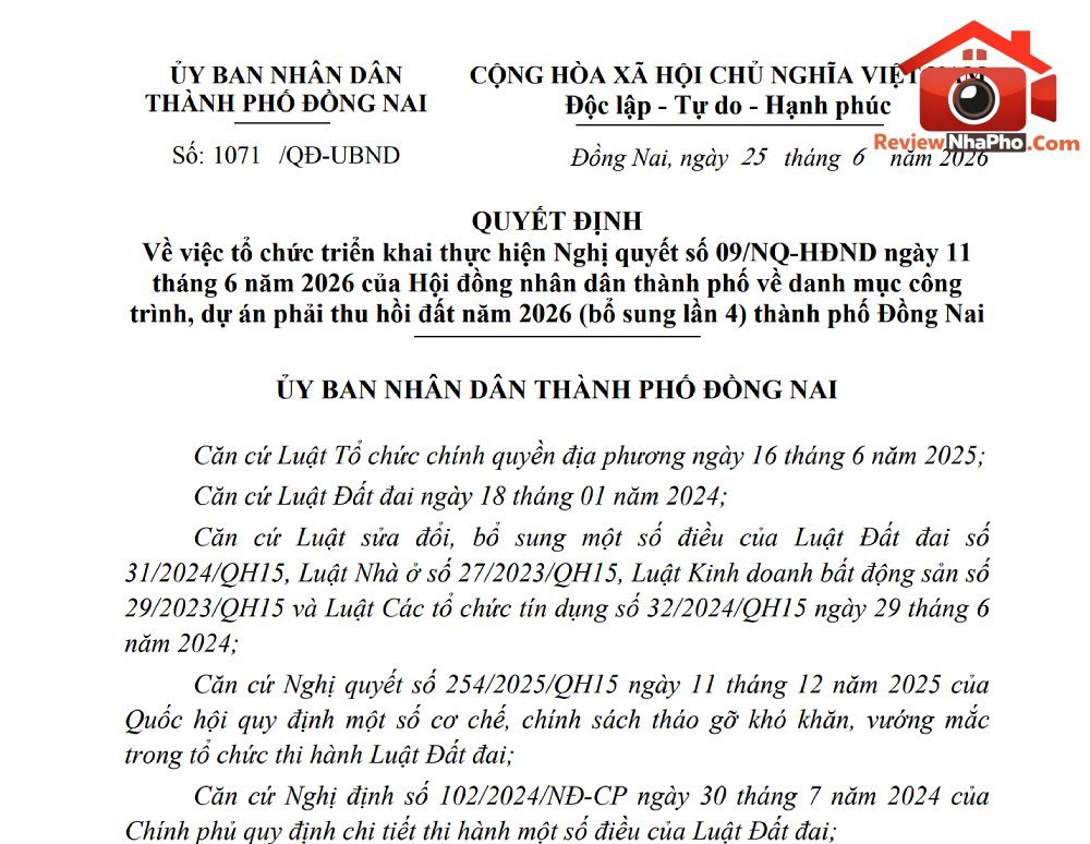 Thêm 38 dự án vào danh sách thu hồi đất 2026: Đồng Nai yêu cầu đẩy nhanh bồi thường, tái định cư- Ảnh 3.