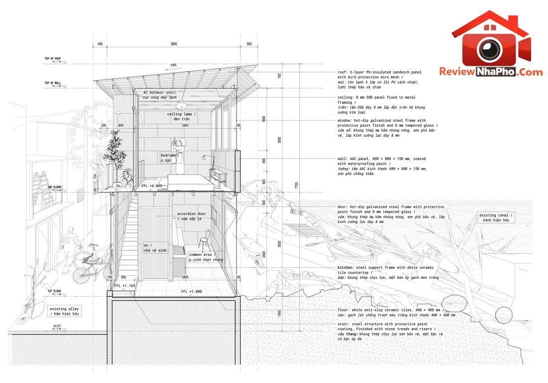 Thiết kế nhà siêu nhỏ 11m2 TP.HCM: Ứng dụng vật liệu nhẹ cho không gian tối giản- Ảnh 10. Thiết kế nhà siêu nhỏ 11m2 TP.HCM: Ứng dụng vật liệu nhẹ cho không gian tối giản- Ảnh 10.