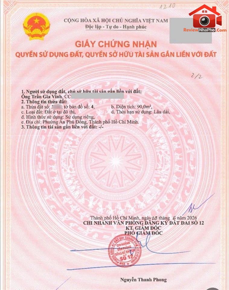 6.28 tỷ – Đất mặt tiền 90m2 Đường Hà Huy Giáp – Quận 12 – Thành phố Hồ Chí Minh REVIEW NHÀ PHỐ