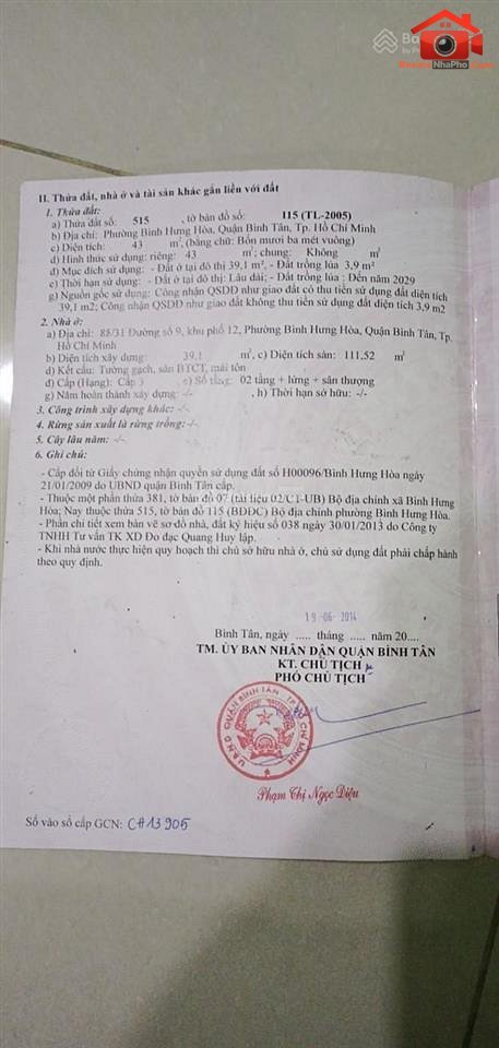 Bán nhà đất Đường Số 9 – Phường cũ Bình Hưng Hòa Quận Bình Tân – Thành phố Hồ Chí Minh REVIEW NHÀ PHỐ 43 m2 – 4.8 tỷ