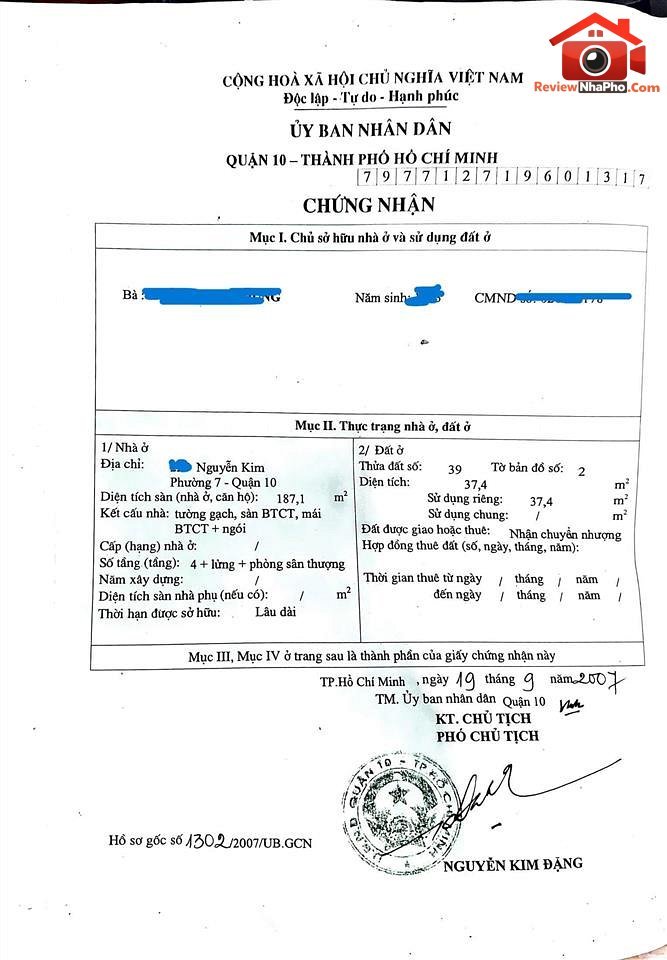 Bán nhà đất Đường Nguyễn Kim – Phường cũ 7 Quận 10 – Thành phố Hồ Chí Minh REVIEW NHÀ PHỐ 37 m2 – 18.2 tỷ