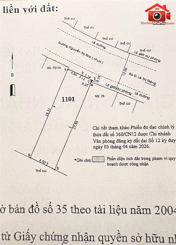 Bán nhà đất Đường Nguyễn Thị Xinh – Phường cũ Thới An Quận 12 – Thành phố Hồ Chí Minh 240 m2 16.5 tỷ