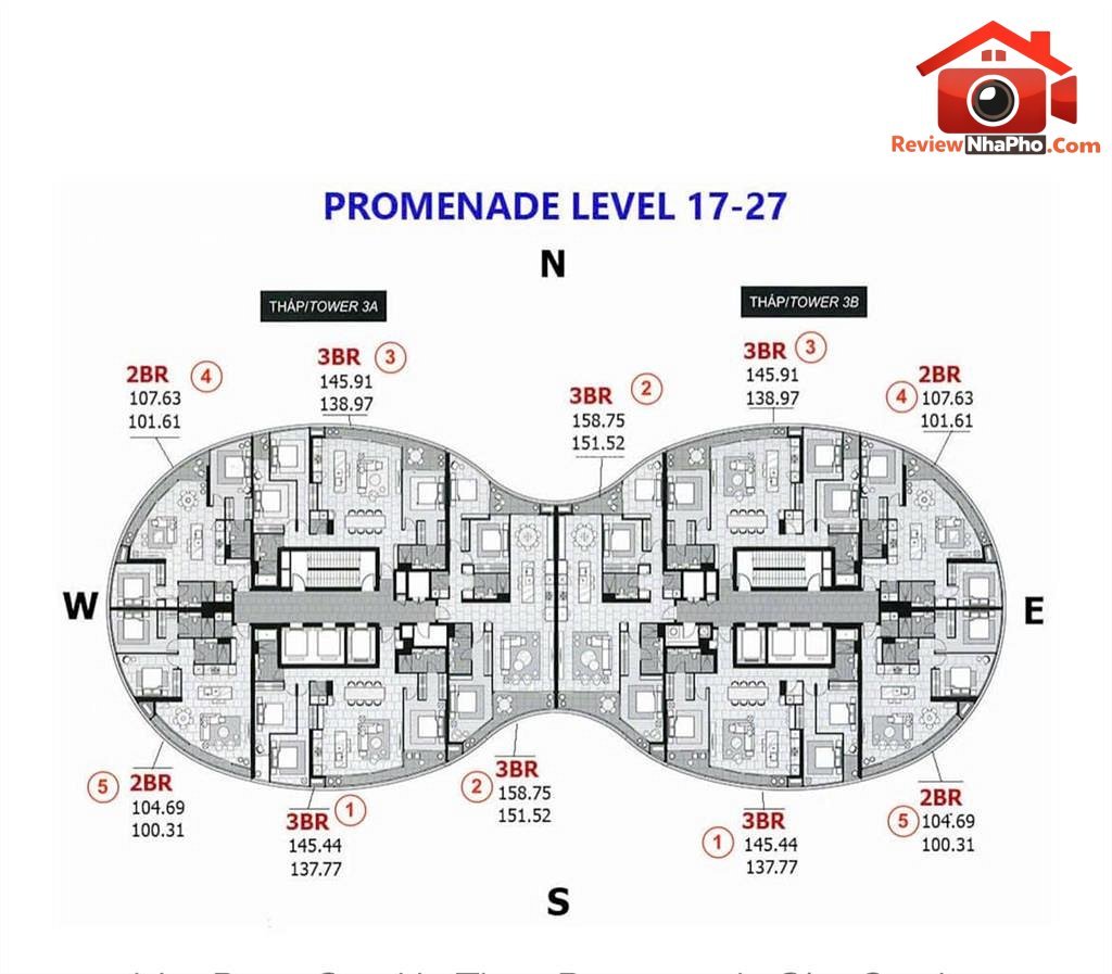 Căn hộ 3 phòng ngủ 145 m² giá 18.3 tỷ tại City Garden – REVIEW NHÀ PHỐ