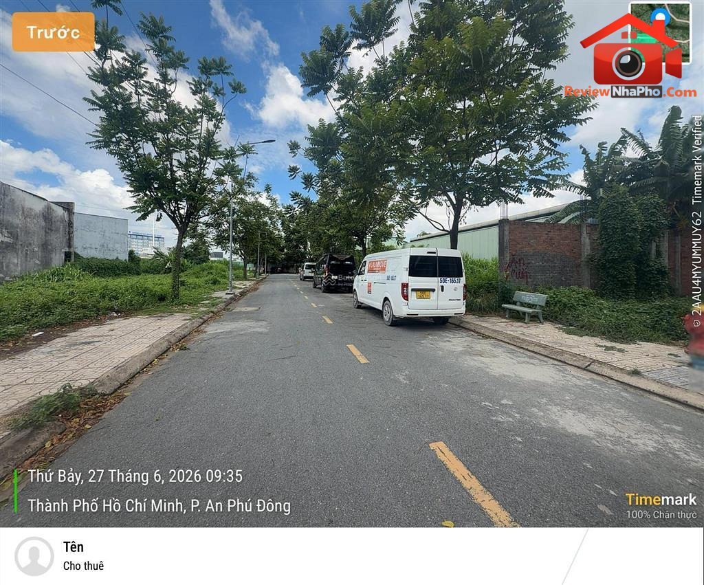 Bán đất hẻm An Phú Đông 27 diện tích 53 m2 giá 3.24 tỷ – REVIEW NHÀ PHỐ