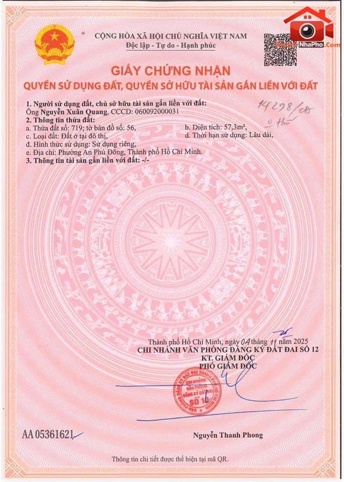 Bán đất hẻm An Phú Đông 27 diện tích 53 m2 giá 3.24 tỷ – REVIEW NHÀ PHỐ
