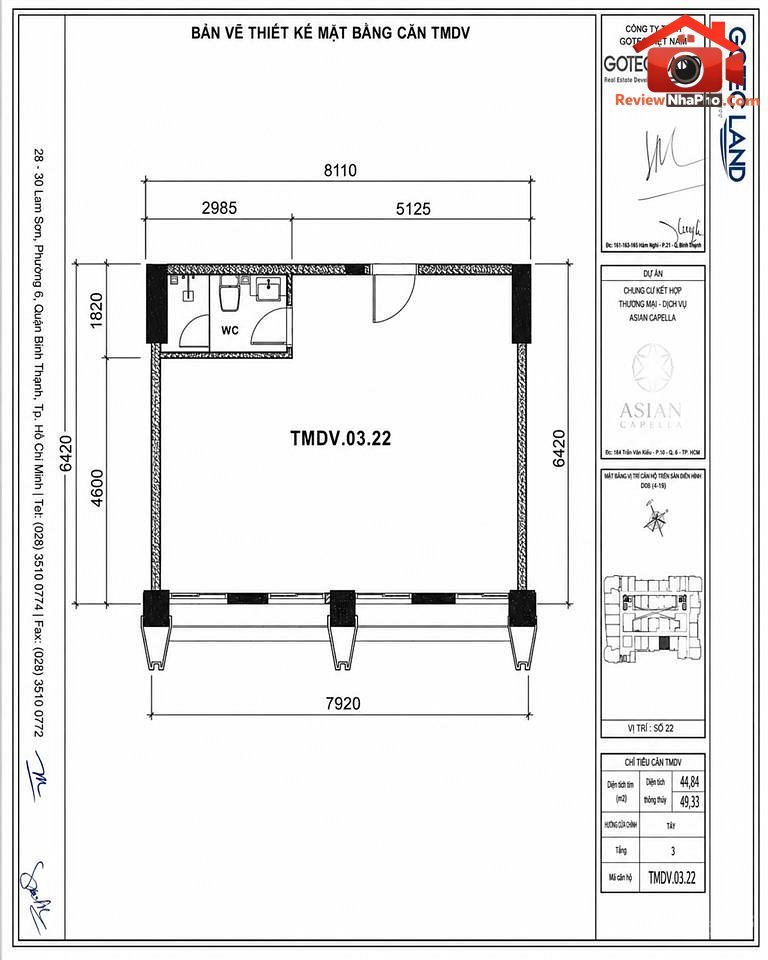 Căn hộ thương mại dịch vụ Asian Capella – Phường cũ – Quận 6 – Thành phố Hồ Chí Minh REVIEW NHÀ PHỐ 50m2 – 2.8 tỷ