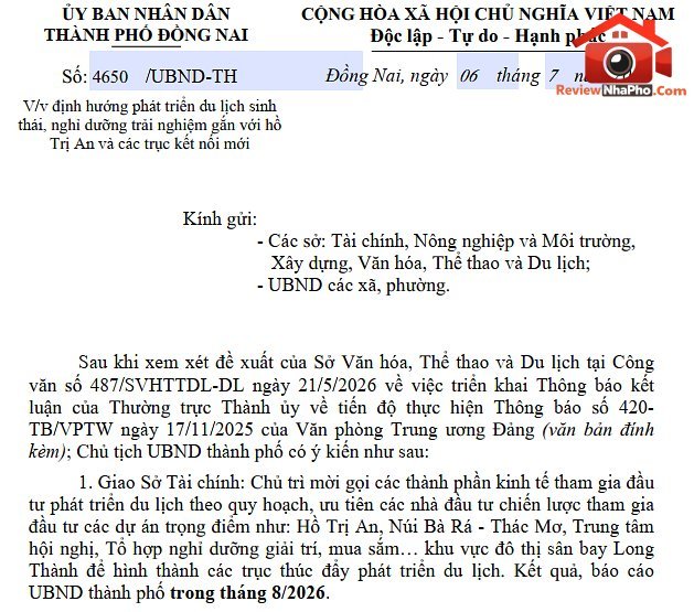 Đồng Nai cập nhật quy hoạch đất đai tại Hồ Trị An, Núi Bà Rá - Thác Mơ và đô thị sân bay Long Thành- Ảnh 1. Đồng Nai cập nhật quy hoạch đất đai tại Hồ Trị An, Núi Bà Rá - Thác Mơ và đô thị sân bay Long Thành- Ảnh 1.