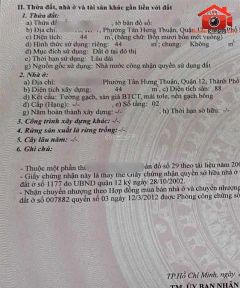 Nhà đẹp 44 m2 chỉ 3.25 tỷ tại Quận 12 – REVIEW NHÀ PHỐ