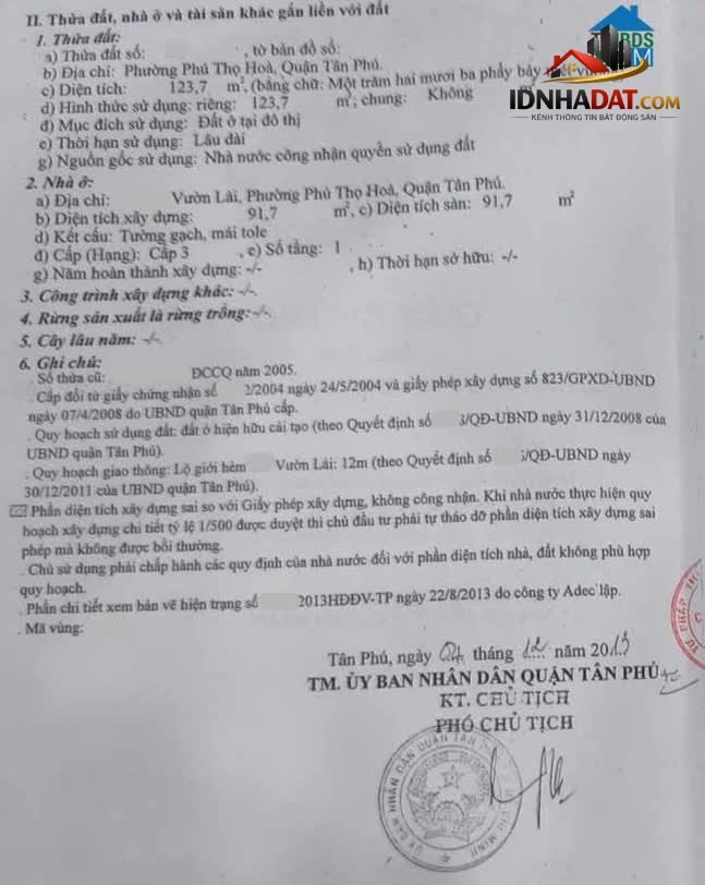 124m2 VƯỜN LÀI, HXH 6M, ngang 5×25, nở hậu, 1… – Bán chung cư Quận Tân Phú – TP Hồ Chí Minh giá 10 – 15 tỷ