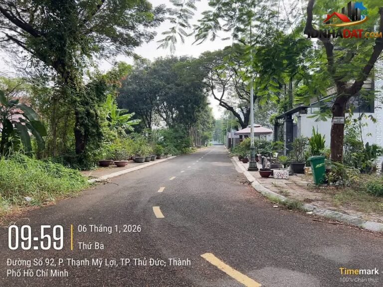 Bán nhà đất Đường 92 – Phường cũ Thạnh Mỹ Lợi Quận 2 – Thành phố Hồ Chí Minh Diện tích 275 m² – Giá 45.4 tỷ