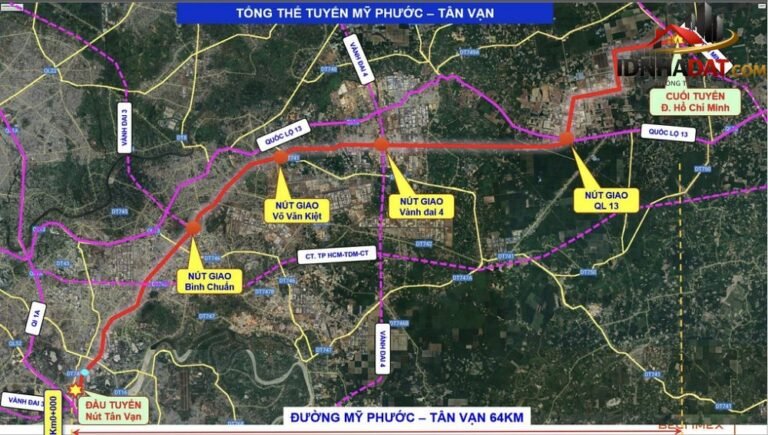 [Đánh giá BĐS] Đường Mỹ Phước – Tân Vạn: Tiến độ giải phóng mặt bằng đến 2026