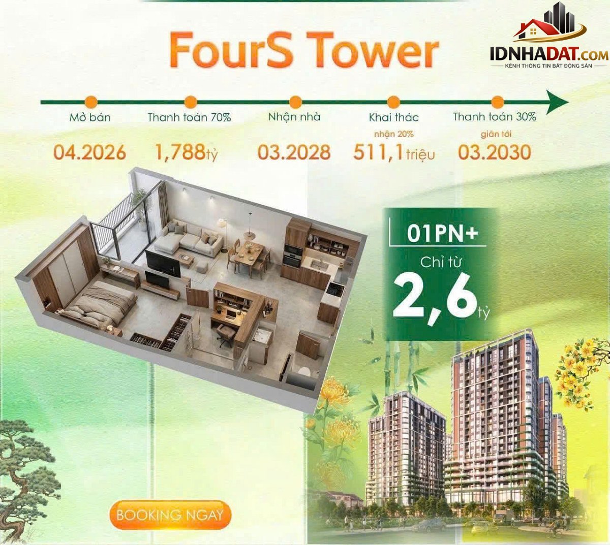 [Review Nhà Phố] FourS Tower Hòa Quý - Căn hộ cao tầng duy nhất với giá ưu đãi 55 triệu/m2 - Review Nhà Phố - Ảnh 1