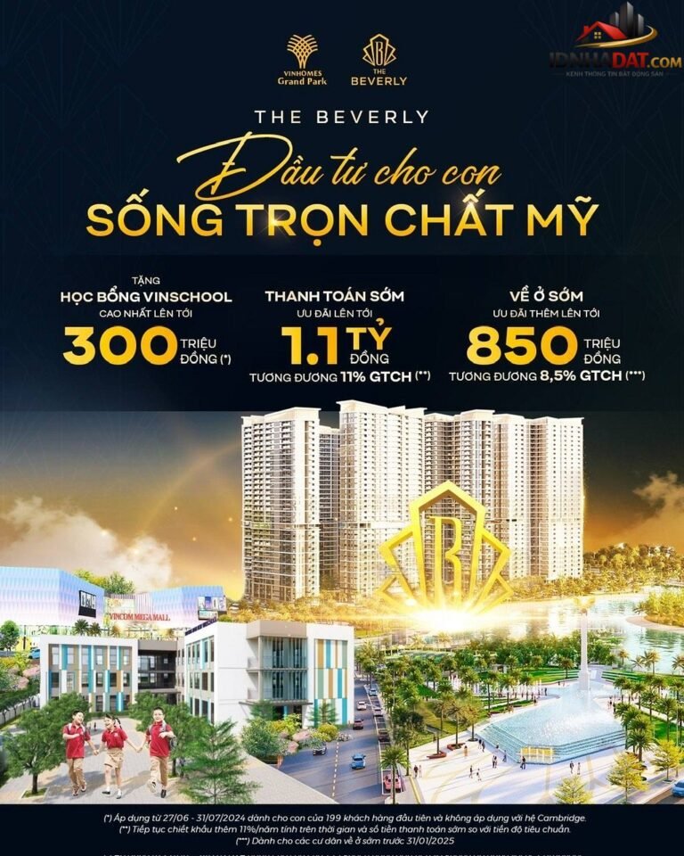 Bán nhà Vinhomes Grand Park Quận 9 Thành Phố Hồ Chí Minh diện tích 35m2 giá chỉ từ 2,2 tỷ