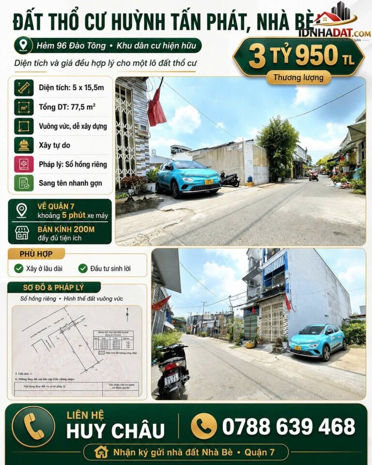 Bán đất Nhơn Đức Quận Nhà Bè Thành Phố Hồ Chí Minh… – Bán kho xưởng Huyện Nhà Bè – TP Hồ Chí Minh giá 3 – 5 tỷ