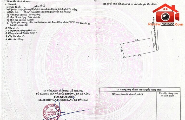 Bán đất k109 tô hiệu – đường tô hiệu phường hòa minh quận liên chiểu – thành phố đà nẵng 61m2 2650000000