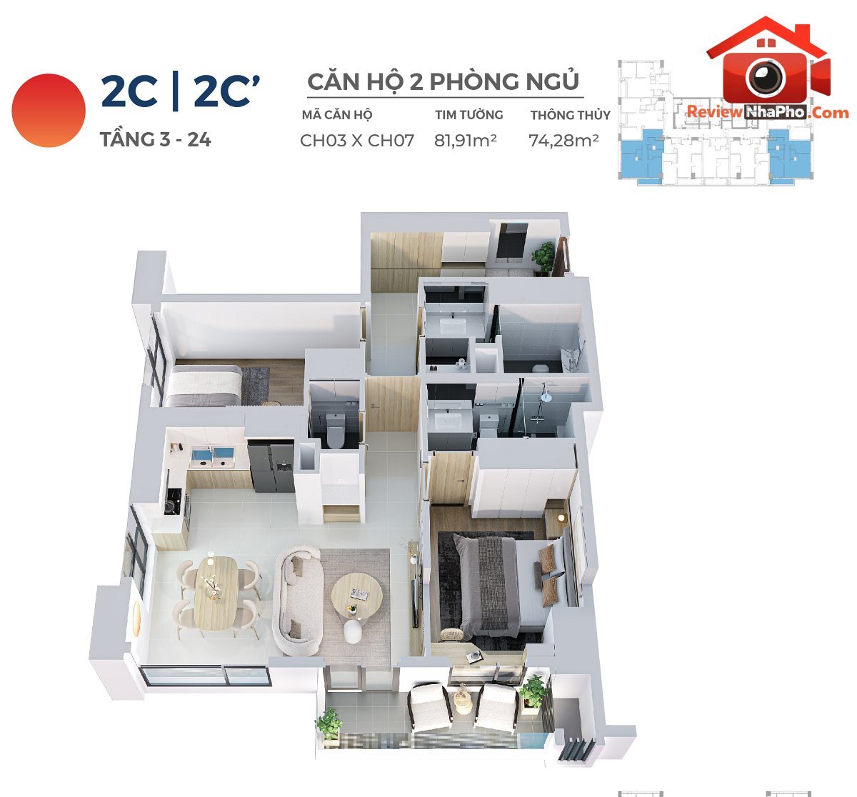 HIYORI AQUA TOWER – Căn góc 2PN Tầng 24 View… – Bán chung cư Quận Sơn Trà – Đà Nẵng giá 7 – 10 tỷ