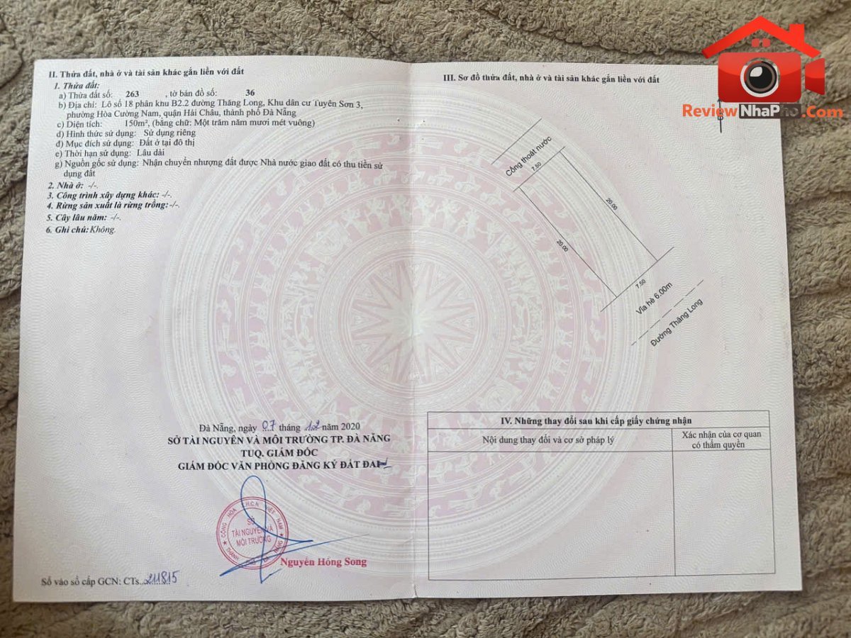Bán biệt thự hiện đại Đường Thăng Long – Phường cũ Nại Nam – Quận Hải Châu – Thành phố Đà Nẵng 150m2 27.5 tỷ