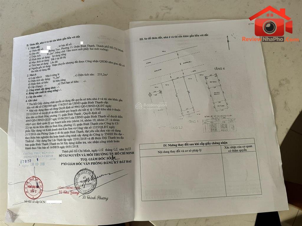Bán nhà đất Đường Đặng Thùy Trâm – Phường cũ 13 Quận Bình Thạnh – Thành phố Hồ Chí Minh 82 m2 12.8 tỷ