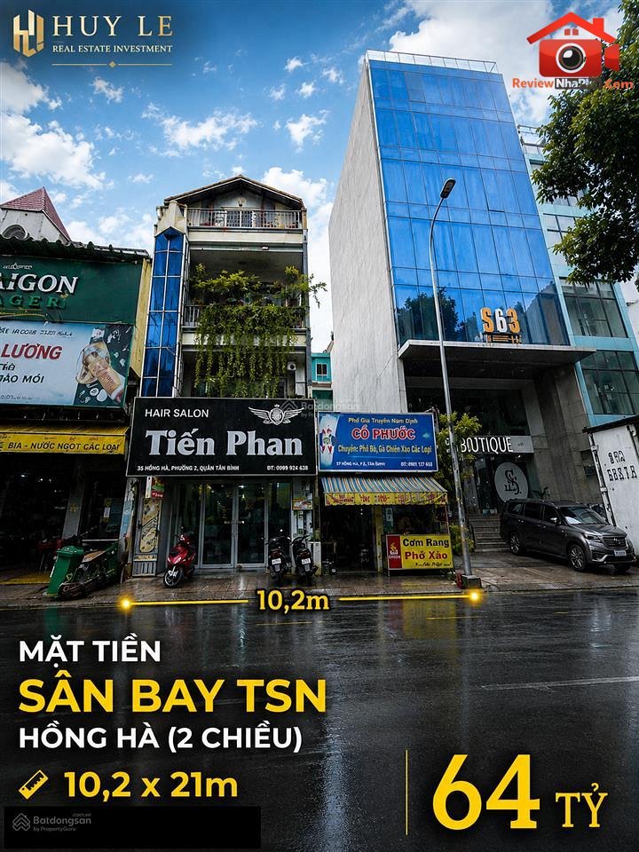 Bán nhà đất Đường Hồng Hà – Phường cũ Quận Tân Bình – Thành phố Hồ Chí Minh REVIEW NHÀ PHỐ 219 m2 64000000000