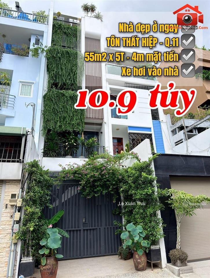 10.9 tỷ – Nhà riêng 55 m2 tại Quận 11 – Hồ Chí Minh REVIEW NHÀ PHỐ