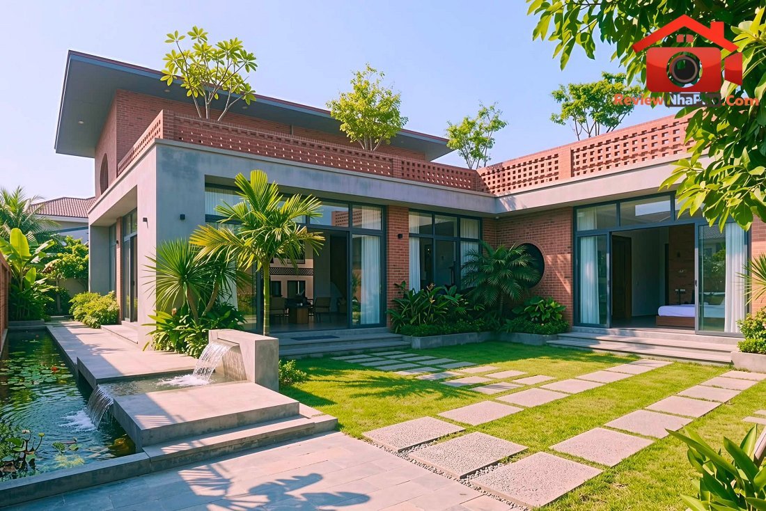 Cấu trúc hạ nhiệt tự nhiên cho biệt thự vườn sân trong Vĩnh Phúc- Ảnh 5. Cấu trúc hạ nhiệt tự nhiên cho biệt thự vườn sân trong Vĩnh Phúc- Ảnh 5.