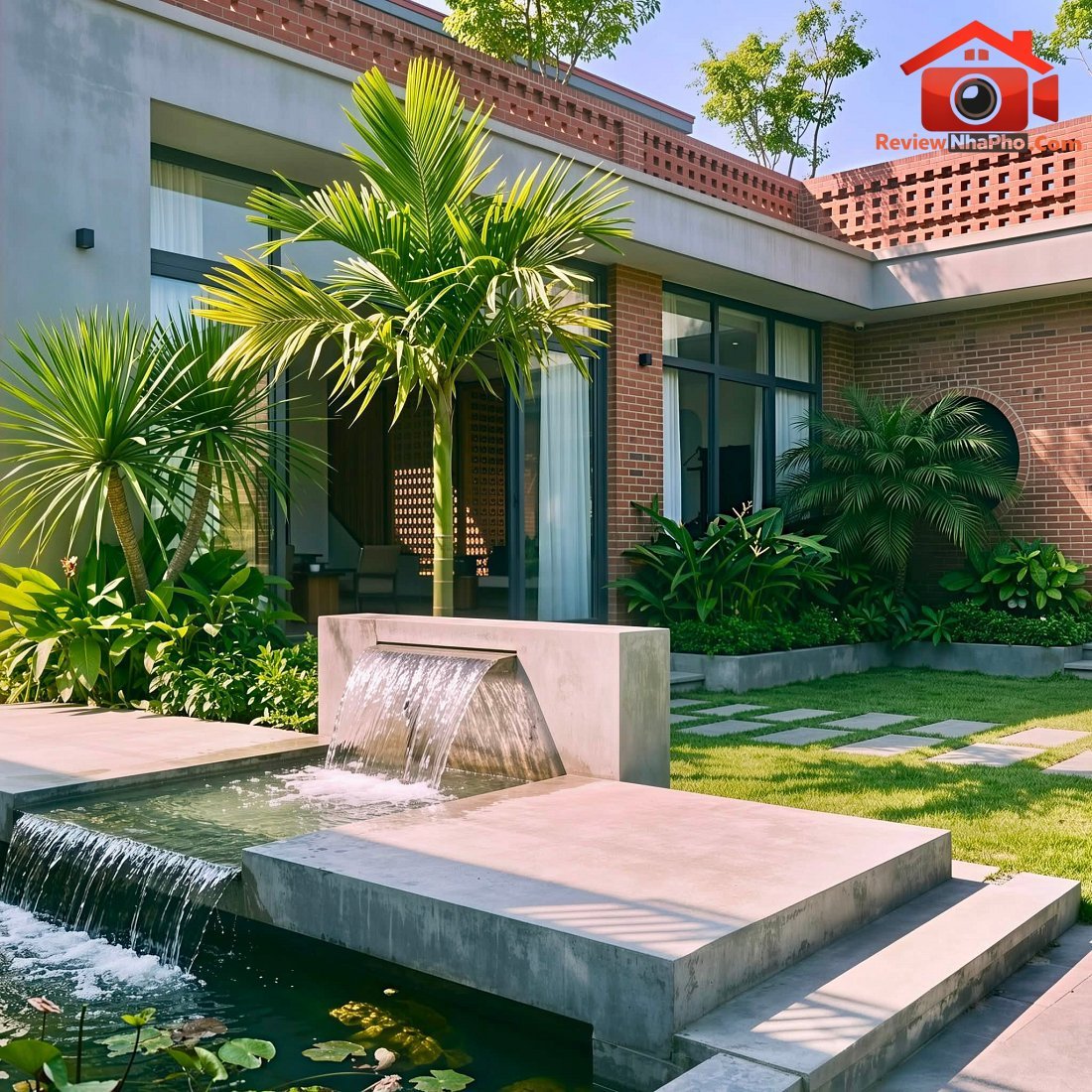 Cấu trúc hạ nhiệt tự nhiên cho biệt thự vườn sân trong Vĩnh Phúc- Ảnh 10. Cấu trúc hạ nhiệt tự nhiên cho biệt thự vườn sân trong Vĩnh Phúc- Ảnh 10.