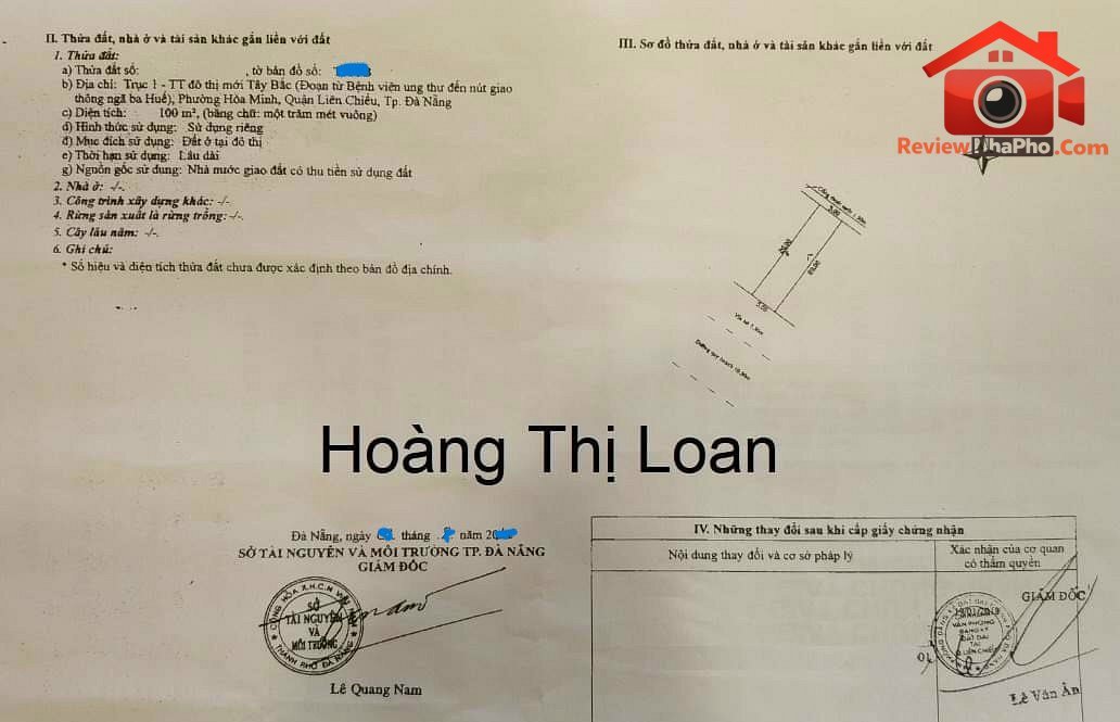 Hàng hiếm – 1 cặp đất hoàng thị loan – vị trí kinh doanh sầm uất Bán nhà đất Đường Hoàng Thị Loan – Phường cũ Hòa Minh Quận Liên Chiểu – Phường mới Hòa Khánh – Thành phố Đà Nẵng 200m2 22 tỷ