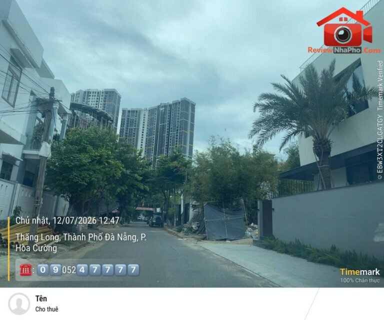 Bán lô đất vàng Đường nguyễn thành ý – Phường cũ Hòa Cường Nam Quận Hải Châu – Phường mới Hòa Cường Bắc – Thành phố Đà Nẵng 273m2 120 triệu/m2