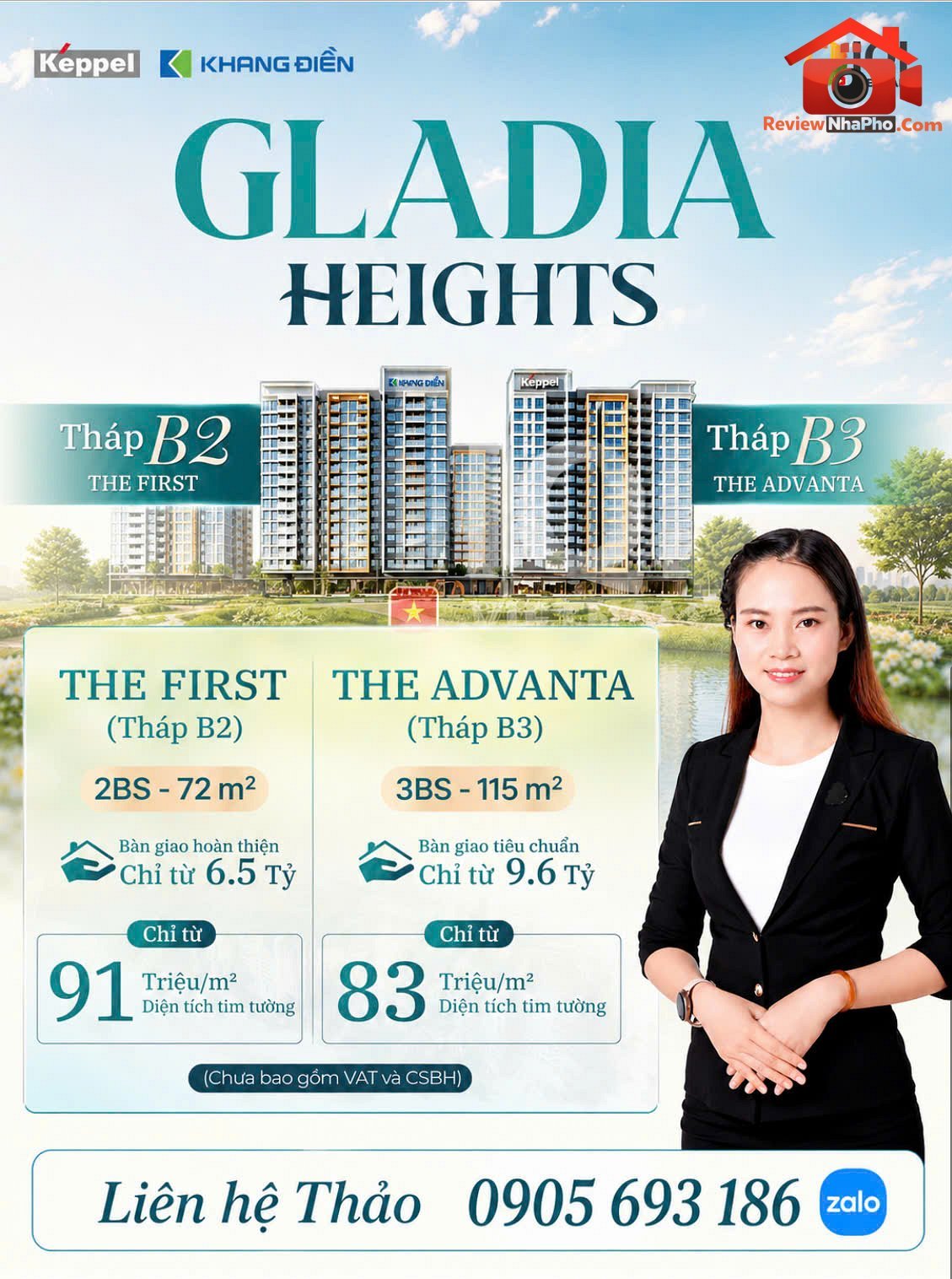 Chỉ từ 83 triệu/m² sở hữu căn hộ cao cấp gladia heights Đường Võ Chí Công – Phường cũ Bình Trưng Đông Quận 2 – Phường mới Bình Trưng Đông – Thành phố Hồ Chí Minh