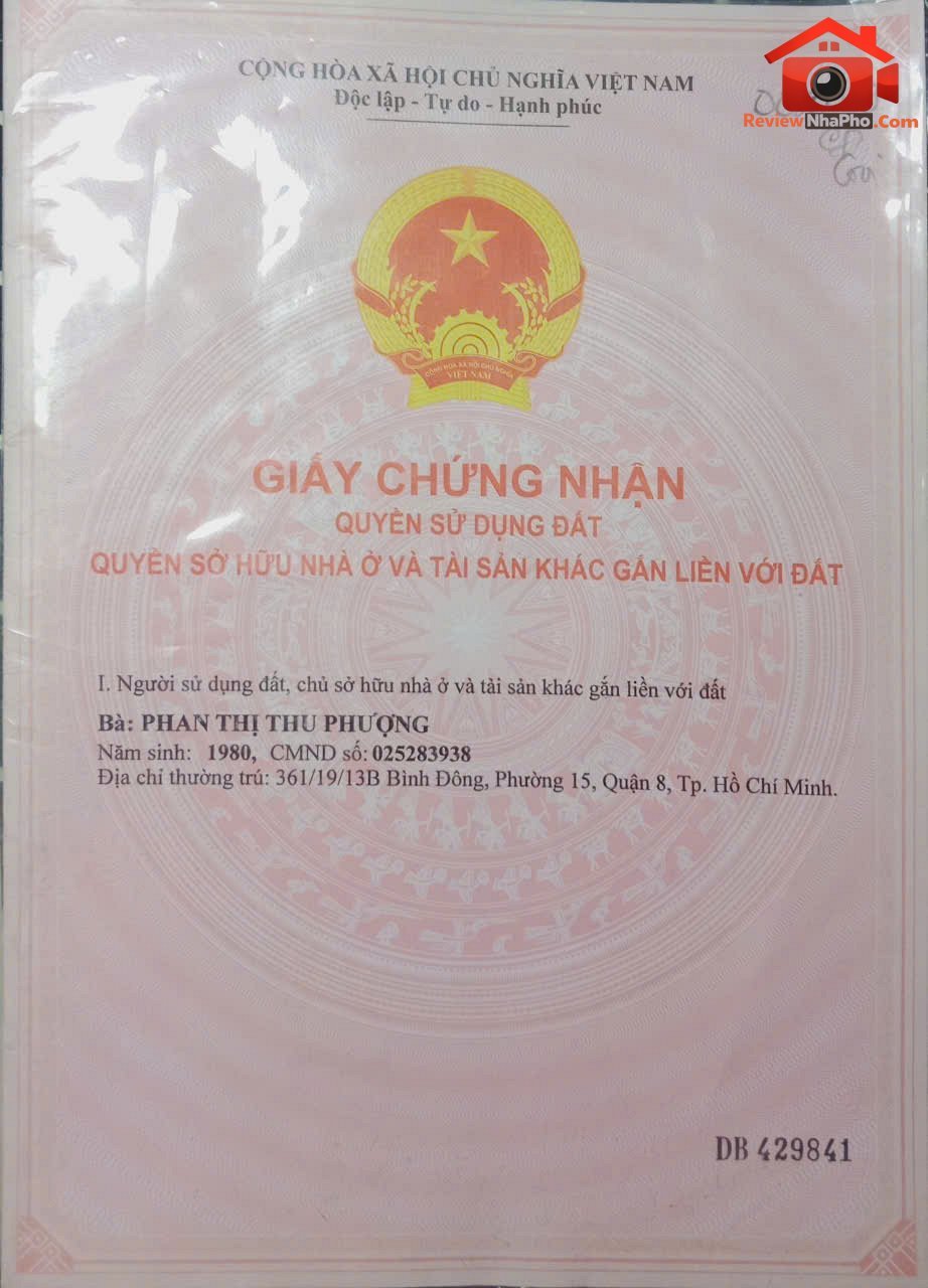 Bán nhà đất Đường Mai Hắc Đế – Phường cũ 15 Quận 8 – Phường mới Phú Định – Thành phố Hồ Chí Minh diện tích 32m2 giá 3400000000