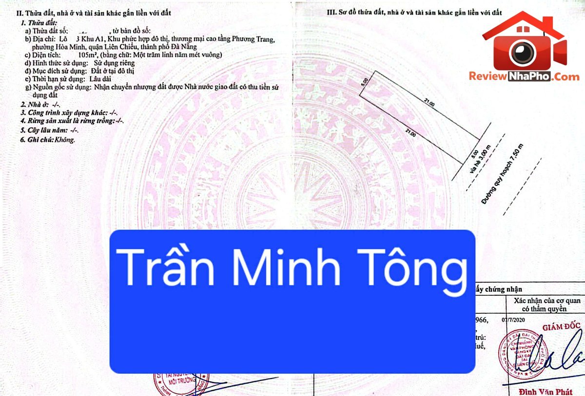 Bán đất mặt tiền đường trần minh tông – gần … – Bán đất Quận Liên Chiểu – Đà Nẵng giá 7 – 10 tỷ