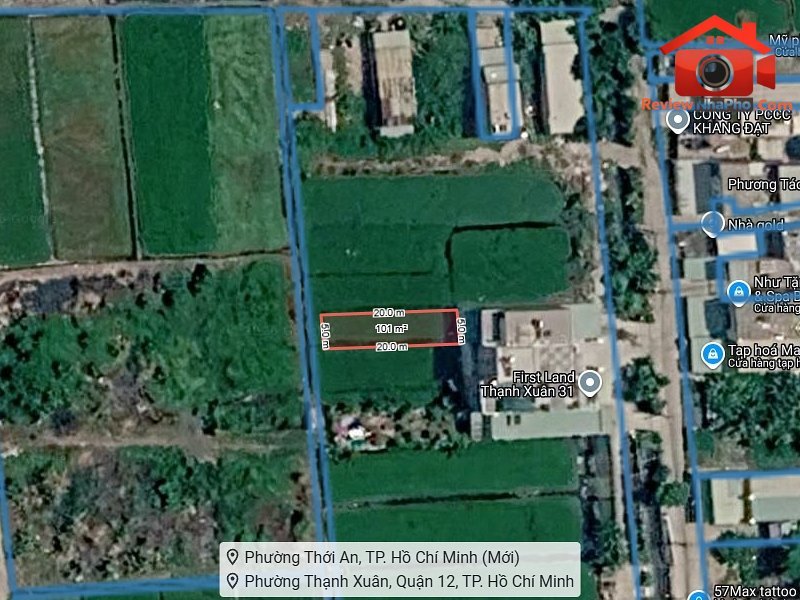 K2580 đất vuông vức 100m2 hẻm xe hơi sát chợ thạnh xuân – Phường cũ Thạnh Xuân Quận 12 – Phường mới Thạnh Xuân – Thành phố Hồ Chí Minh 2.4 tỷ