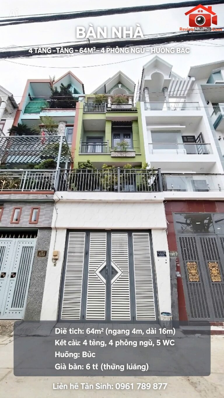 Nhà 4 tầng sổ hồng riêng chính chủ – hẻm xe … – Bán nhà trong ngõ, hẻm Quận Bình Tân – TP Hồ Chí Minh giá 5 – 7 tỷ