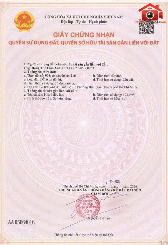 Bán nhà đất Đường Tỉnh Lộ 10 – Phường cũ Bìn… – Bán nhà trong ngõ, hẻm Quận Bình Tân – TP Hồ Chí Minh giá 5 – 7 tỷ