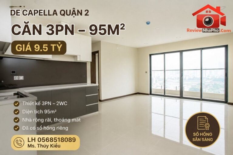 Bán căn hộ 3PN De Capella – Phường cũ An Khánh Quận 2 – Phường mới An Khánh – Thành phố Hồ Chí Minh diện tích 95m2 giá 9500000000