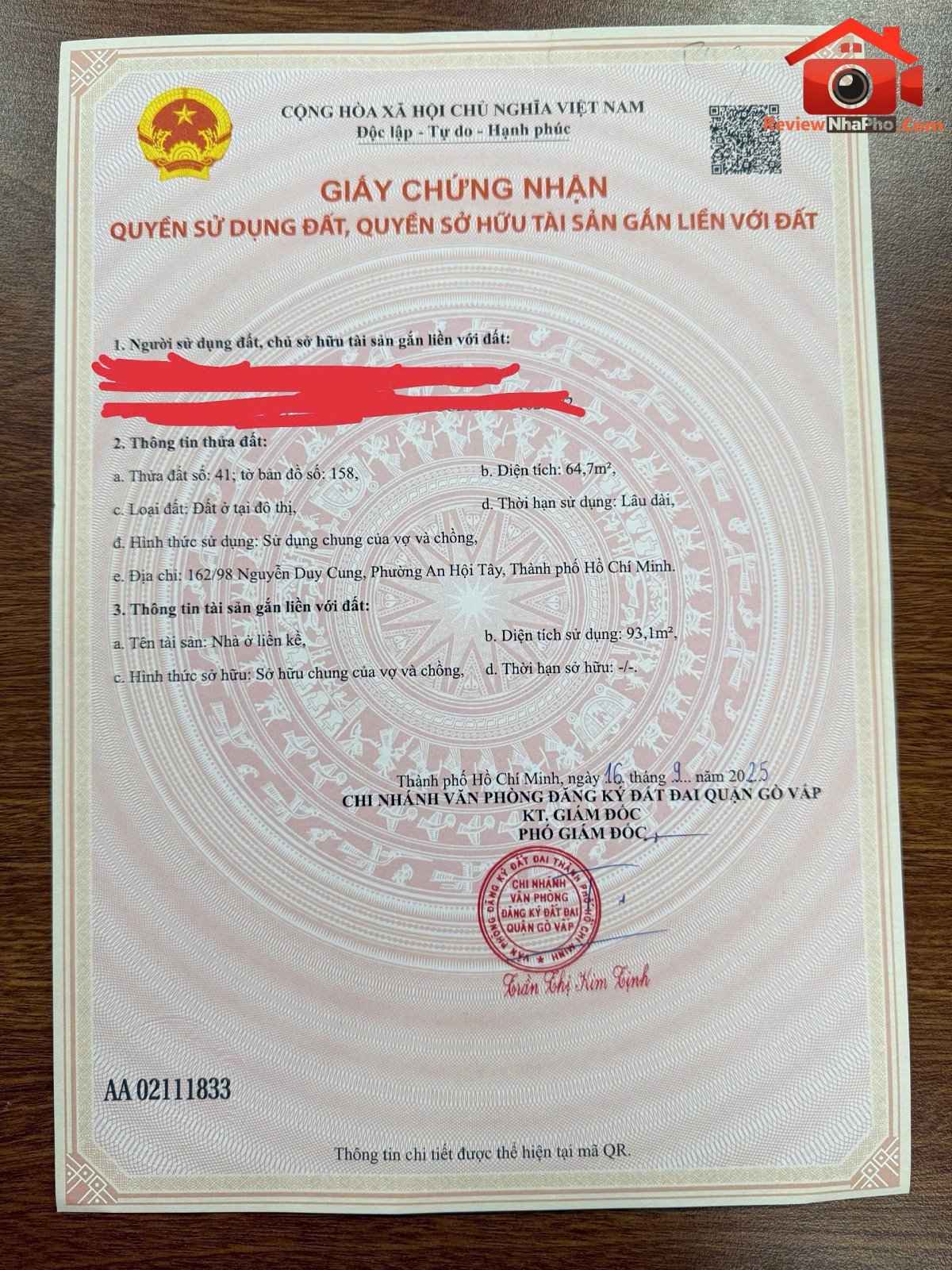 Bán nhà đất Đường Nguyễn Duy Cung – Phường cũ 12 Quận Gò Vấp – Phường mới An Hội Tây – Thành phố Hồ Chí Minh Diện tích 93m2 Giá 8.2 tỷ