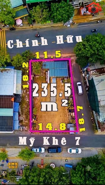 Lô góc 3 mặt thoáng đường Chính Hữu – Phường cũ An Hải Bắc – Phường mới An Hải Tây – Thành phố Đà Nẵng diện tích 235m2 giá 45000000000