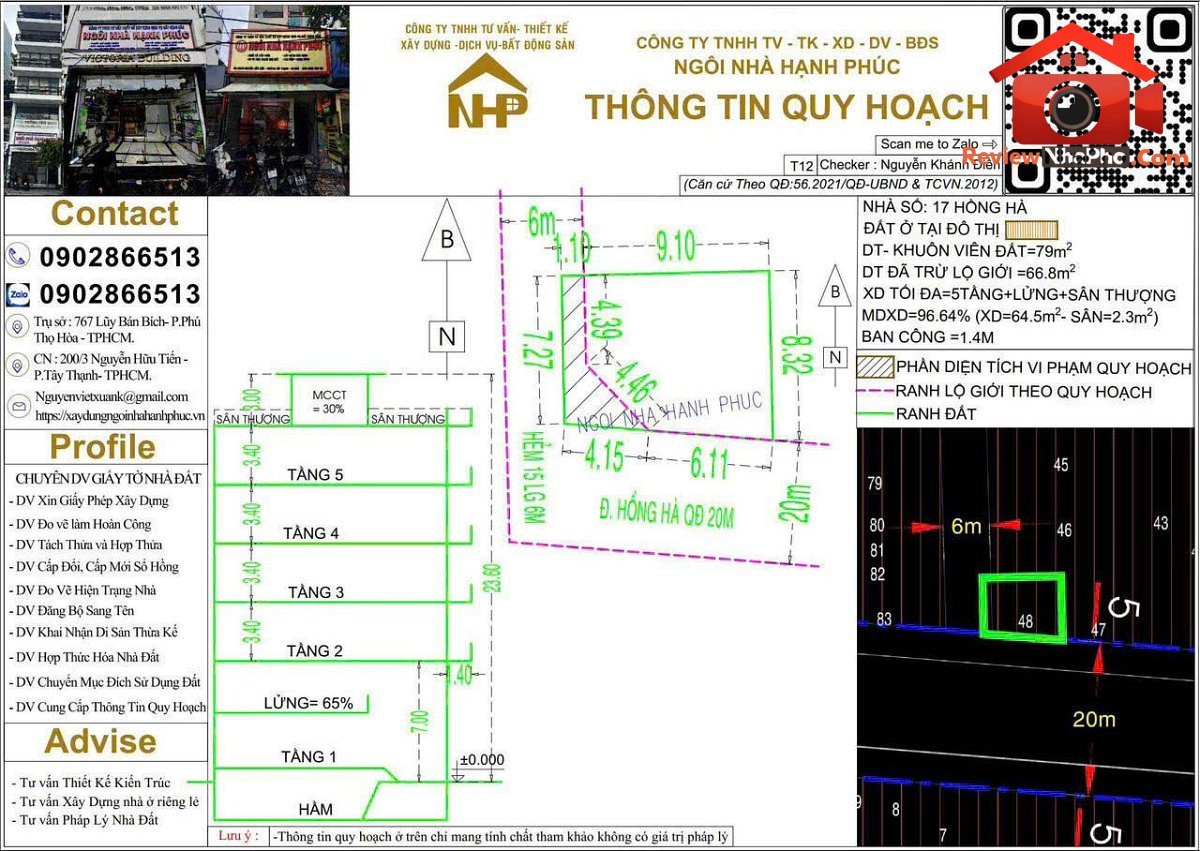 Bán nhà mặt tiền Đường Hồng Hà – Phường cũ 2 Quận Tân Bình – Phường mới Tân Sơn Hòa – Thành phố Hồ Chí Minh 80m2 23 tỷ