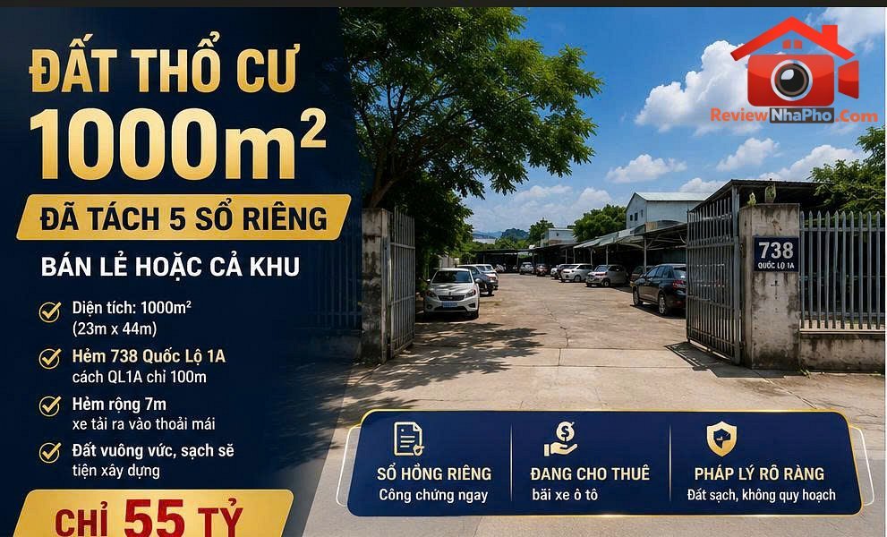 Đất thổ cư 1.000m hxt ql 1a bình tân – ngang… – Bán đất Quận Bình Tân – TP Hồ Chí Minh giá 40 – 80 tỷ