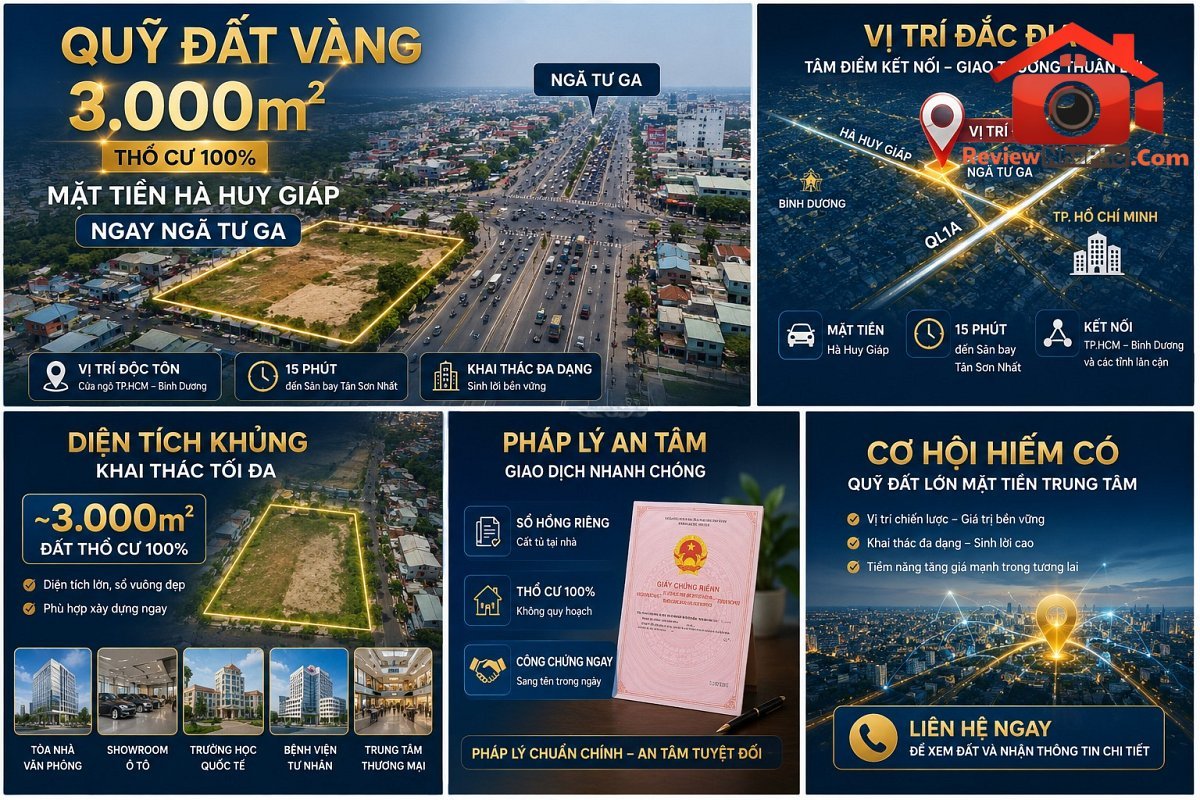Quỹ đất vàng 2600m mặt tiền Thạnh Lộc 17 – Thành phố Hồ Chí Minh – 115 tỷ