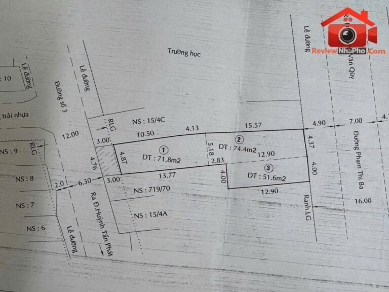 Bán đất Đường Phạm Thị Ba – Phường cũ Phú Thuận Quận 7 – Phường mới Phú Thuận – Thành phố Hồ Chí Minh diện tích 52m2 giá 8.8 tỷ