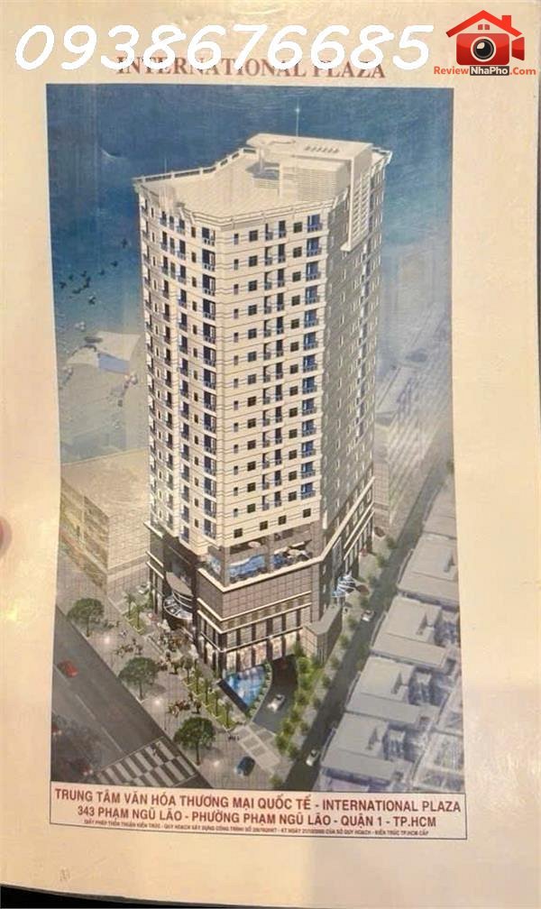 Hiếm bán tòa nhà international plaza Đường Phạm Ngũ Lão – Phường cũ Phạm Ngũ Lão Quận 1 – Phường mới Phạm Ngũ Lão – Thành phố Hồ Chí Minh diện tích 822m2 giá 35 tỷ