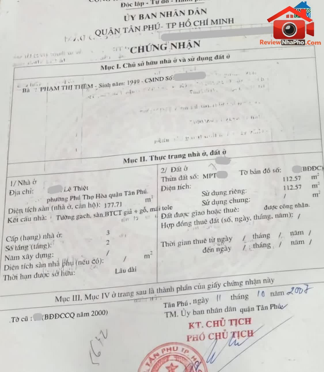 Review nhà phố Tân Phú Hồ Chí Minh mặt tiền Lê Thi… – Bán nhà mặt phố Quận Tân Phú – TP Hồ Chí Minh giá 10 – 15 tỷ