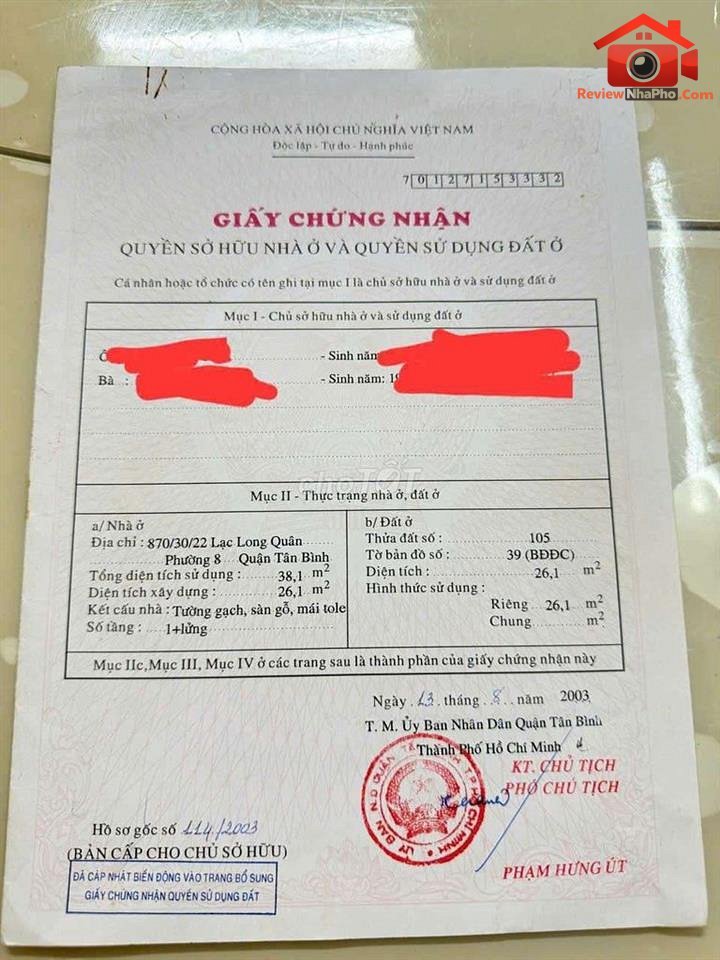 4.1 tỷ – Diện tích 27 m2 – Nhà riêng tại Phường 14, Quận Tân Bình – Thành phố Hồ Chí Minh REVIEW NHÀ PHỐ