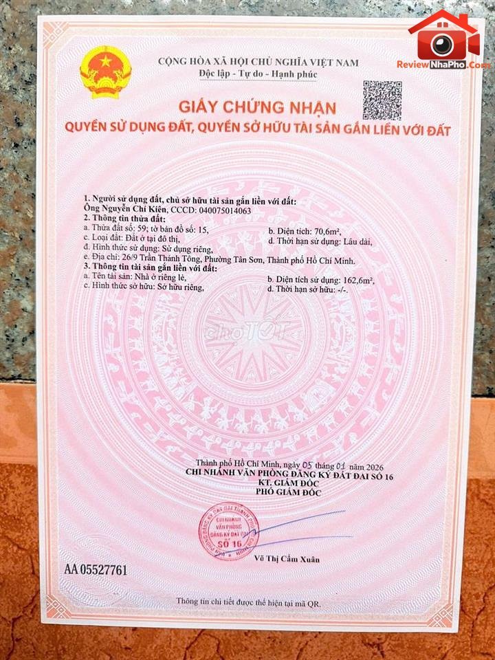Review nhà phố Quận Tân Bình 70m2 giá 6.1 tỷ – Pháp lý đầy đủ