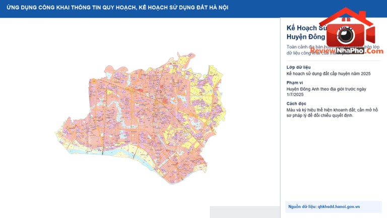 Bản đồ quy hoạch Đông Anh 2025 và tra cứu pháp lý chính xác